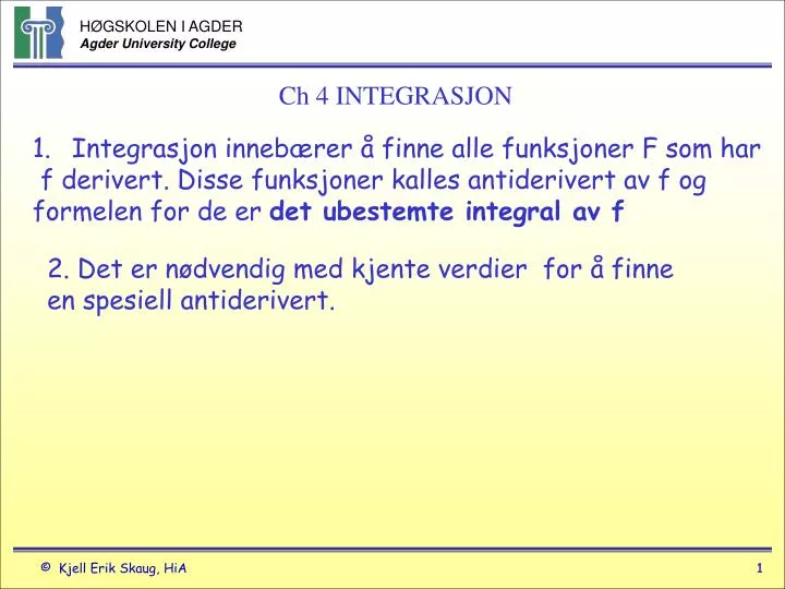 ch 4 integrasjon