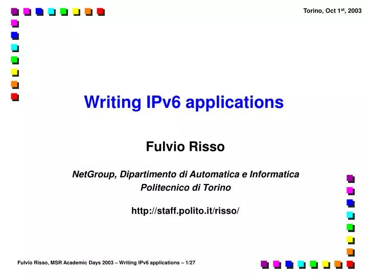 writing ipv6 applications