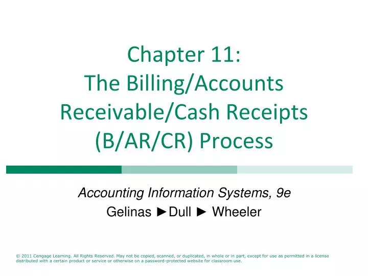chapter 11 the billing accounts receivable cash receipts b ar cr process