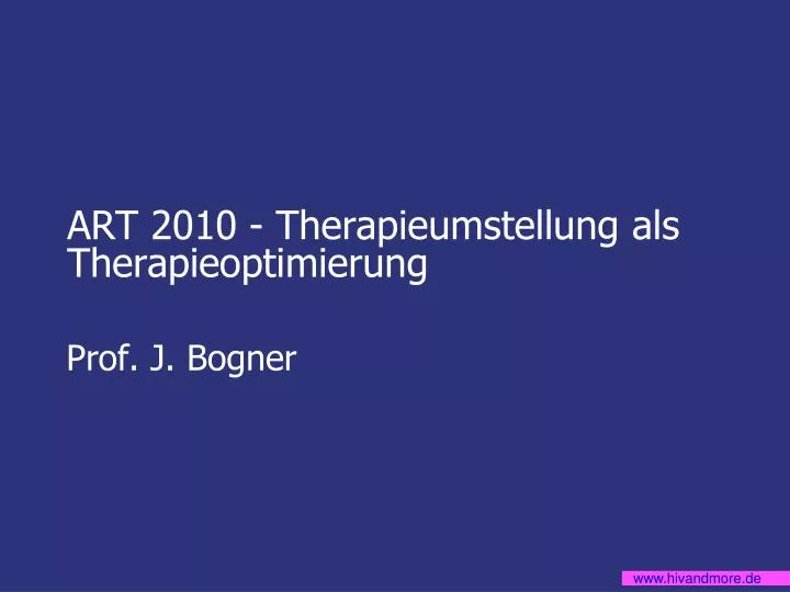 art 2010 therapieumstellung als therapieoptimierung