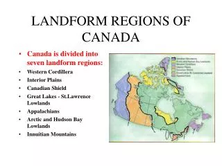 LANDFORM REGIONS OF CANADA