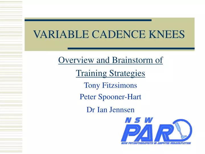 variable cadence knees