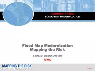 Flood Map Modernization Mapping the Risk