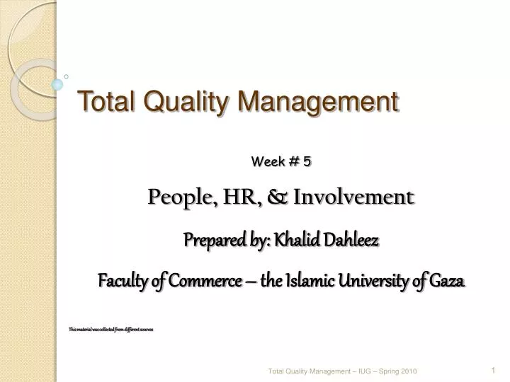 total quality management