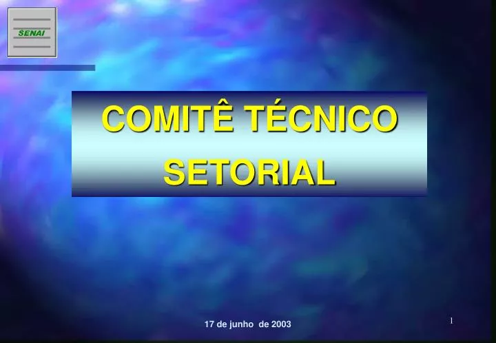 comit t cnico setorial