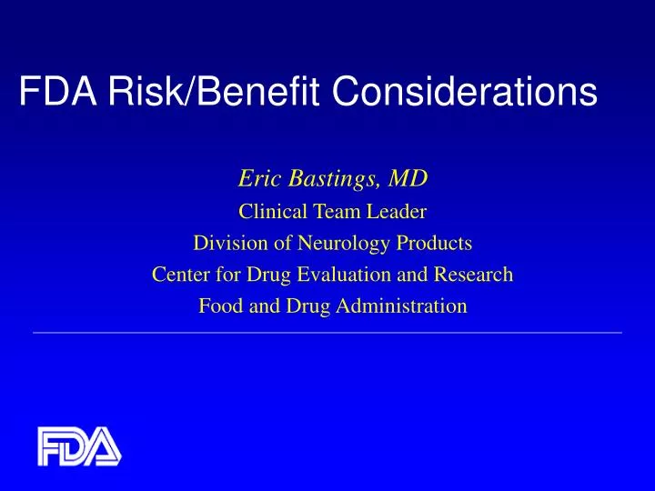 fda risk benefit considerations