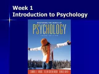 Week 1 Introduction to Psychology