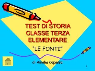 test di storia classe terza elementare