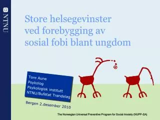 Store helsegevinster ved forebygging av sosial fobi blant ungdom