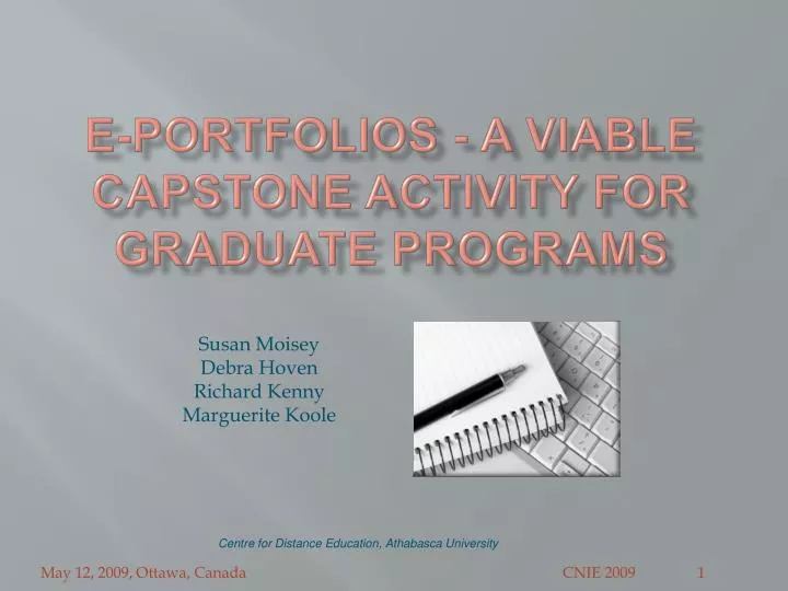e portfolios a viable capstone activity for graduate programs