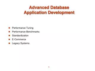 Advanced Database Application Development
