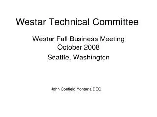 Westar Technical Committee