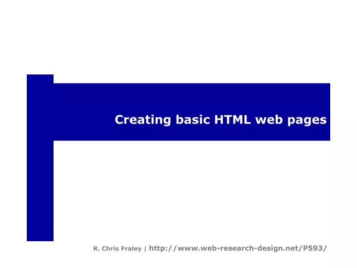 creating basic html web pages
