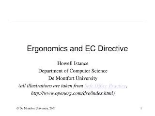 Ergonomics and EC Directive