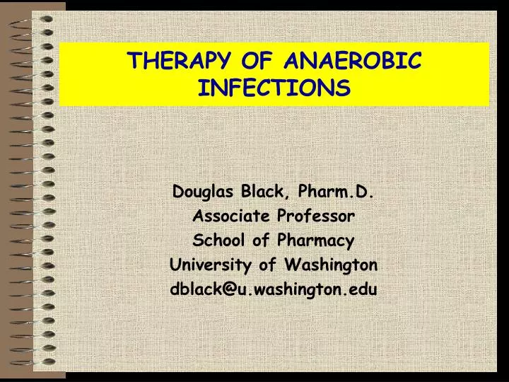 therapy of anaerobic infections