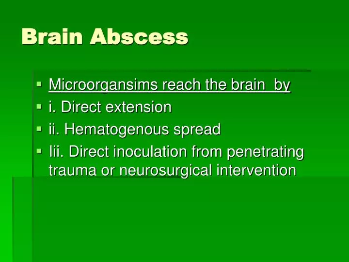 brain abscess