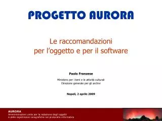progetto aurora