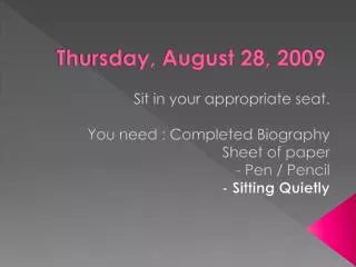 Thursday, August 28, 2009