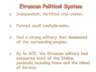 Etruscan Political System