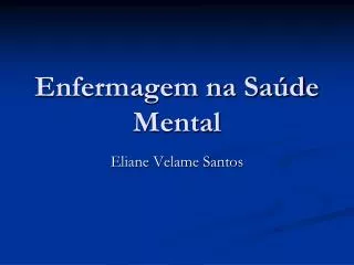 enfermagem na sa de mental