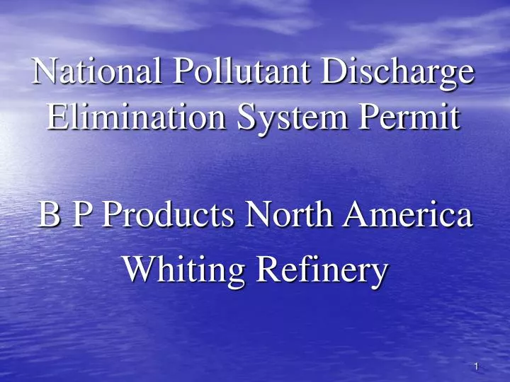 national pollutant discharge elimination system permit