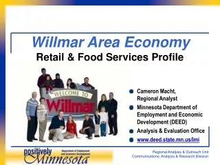 Willmar Area Economy Retail &amp; Food Services Profile