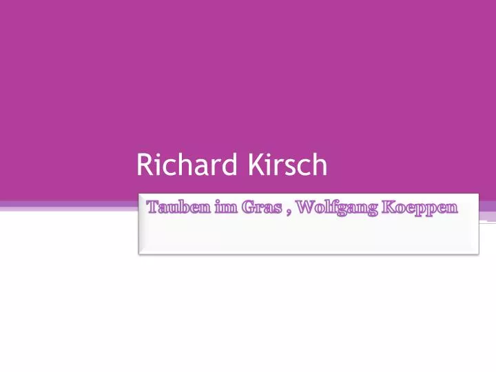 richard kirsch
