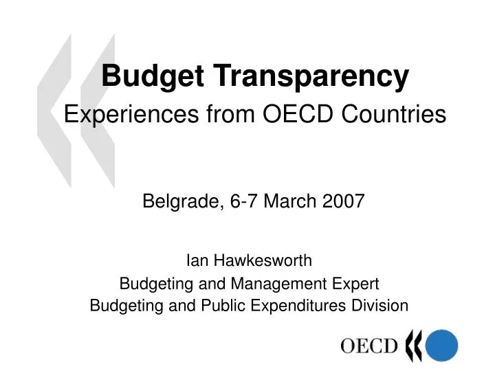 budget transparency experience s from oecd countries