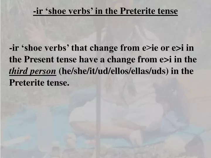 ir shoe verbs in the preterite tense