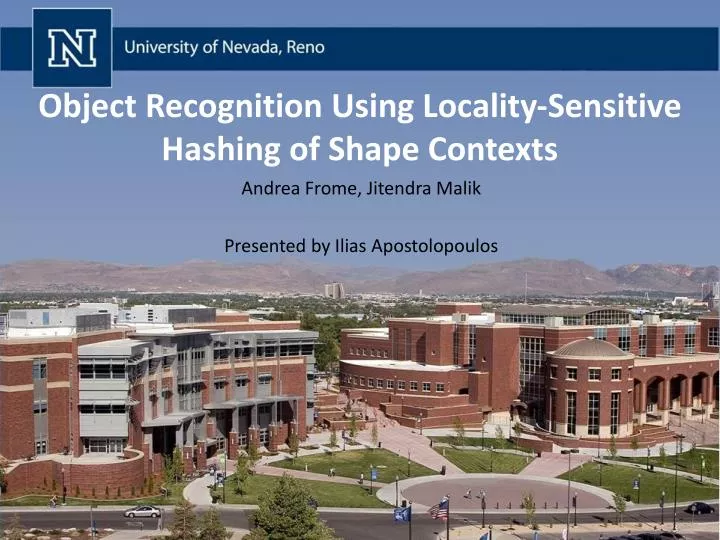 object recognition using locality sensitive hashing of shape contexts