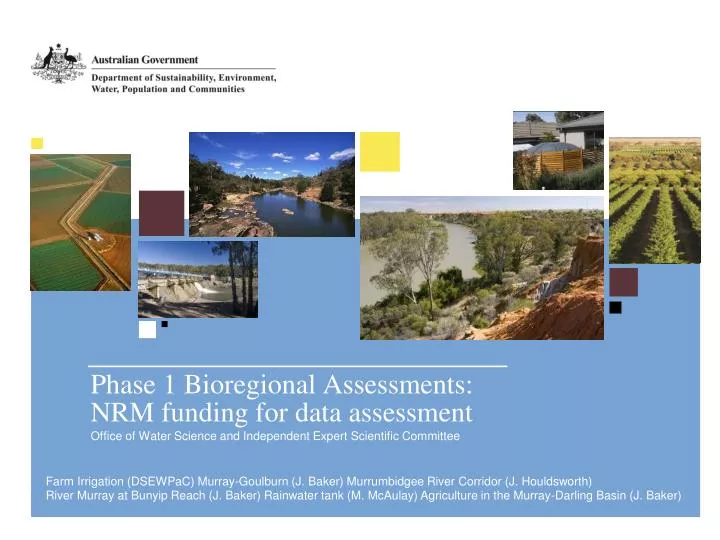 phase 1 bioregional assessments nrm funding for data assessment