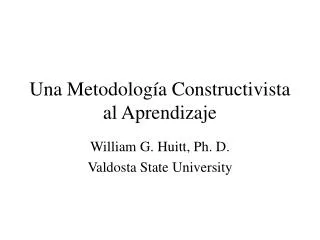 una metodolog a constructivista al aprendizaje