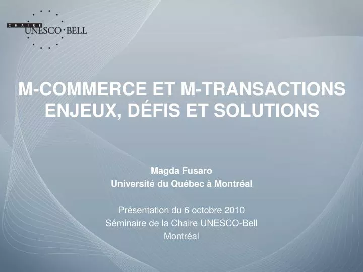 m commerce et m transactions enjeux d fis et solutions