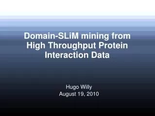 Domain-SLiM mining from High Throughput Protein Interaction Data