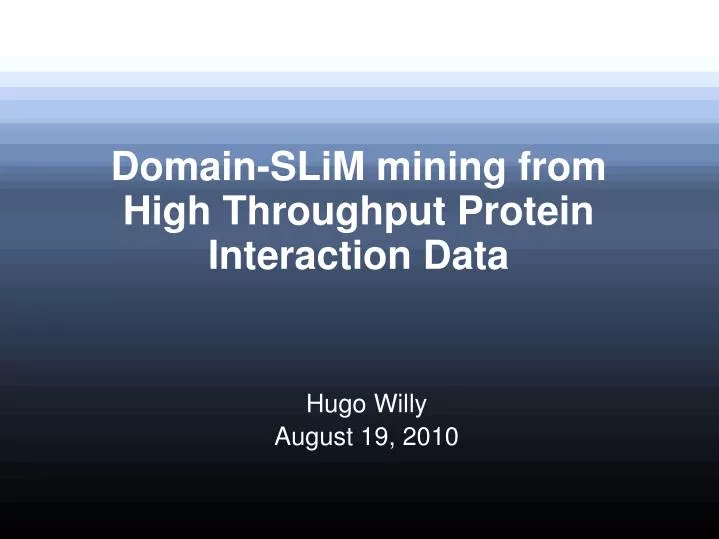 domain slim mining from high throughput protein interaction data
