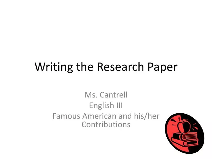 writing the research paper