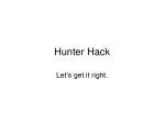 Hunter Hack - slide 1