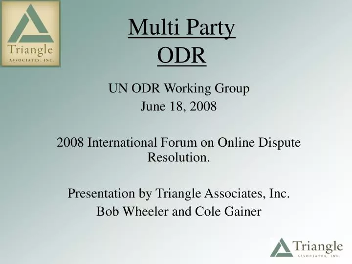 multi party odr