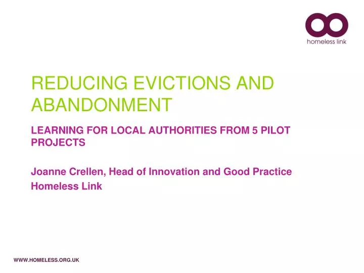 reducing evictions and abandonment