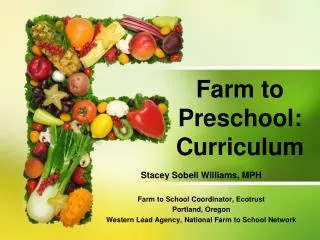 Farm to Preschool: Curriculum