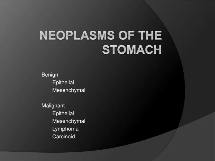 benign epithelial mesenchymal malignant epithelial mesenchymal lymphoma carcinoid