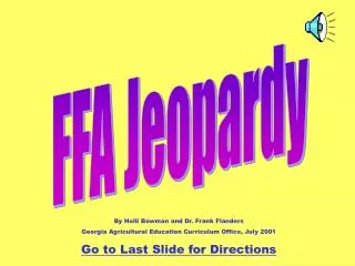 FFA Jeopardy