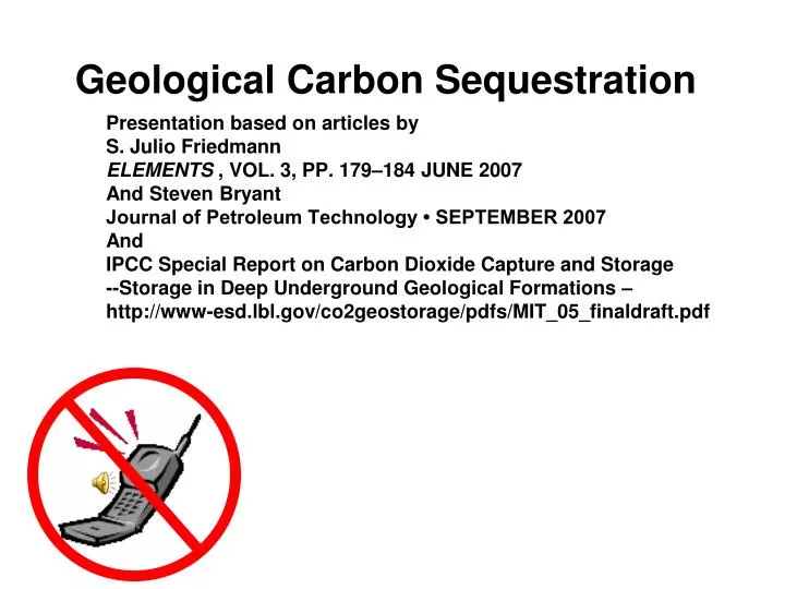 Geologic Carbon Sequestration in California
