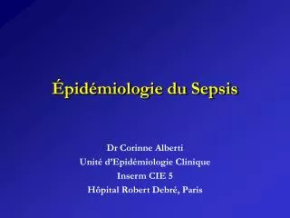 pid miologie du sepsis