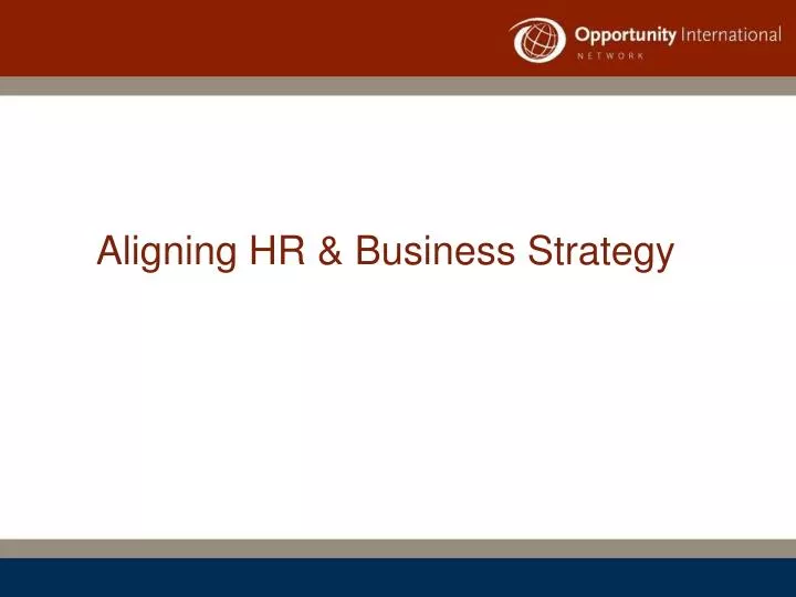 aligning hr business strategy