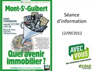 Séance d’information 12/09/2012