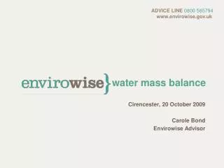 water mass balance