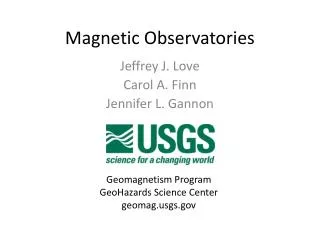 Magnetic Observatories