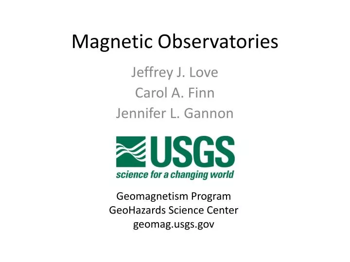 magnetic observatories