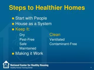 Steps to Healthier Homes